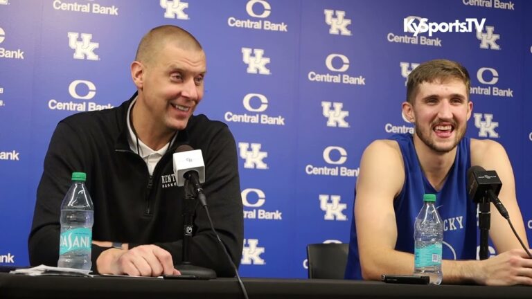 Kentucky Wildcats Basketball Blue White Postgame