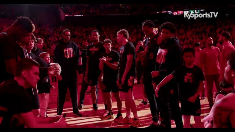 Louisville Cardinals Basketball Starting Five vs Miami