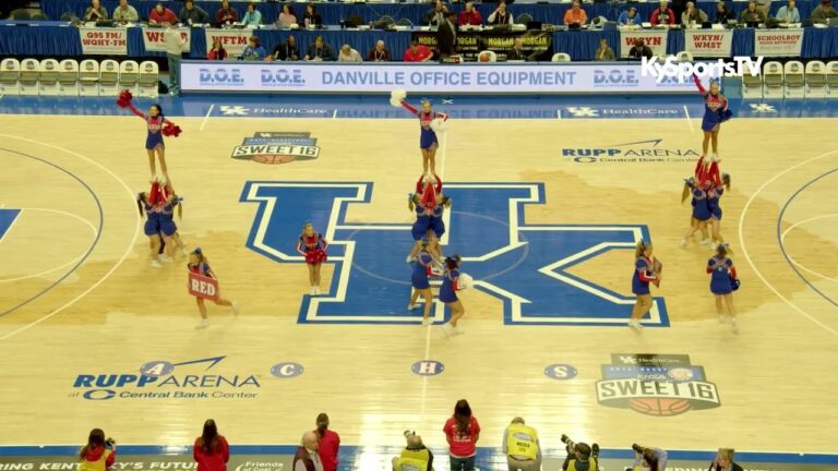 Adair County Cheer Performs During 2025 Boys Sweet 16