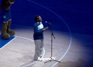 Elijah Merricks Gives Stirring Rendition of National Anthem At Vandy/Kentucky Basketball Game