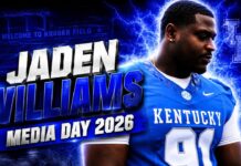 Kentucky Wildcats Football DL Jaden Williams – Media Day 2026