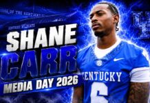 Kentucky Football WR Shane Carr – Media Day 2026