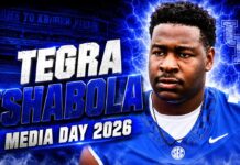 Kentucky Wildcats Football OL Tegra Tshabola – Media Day 2026