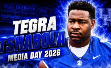 Kentucky Wildcats Football OL Tegra Tshabola – Media Day 2026