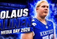 Kentucky Wildcats Football OL Olaus Olinen – Media Day 2026